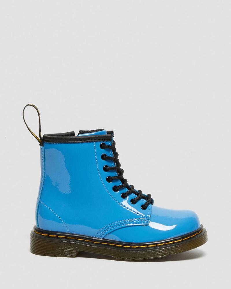 Dr Martens Toddler 1460 Patent Lær Snørestøvletter Barn Blå | Norge 124LIS